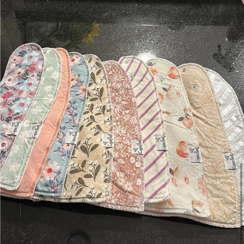 Set of 10 copper Pearl bandana bibs - Picture 1 of 3